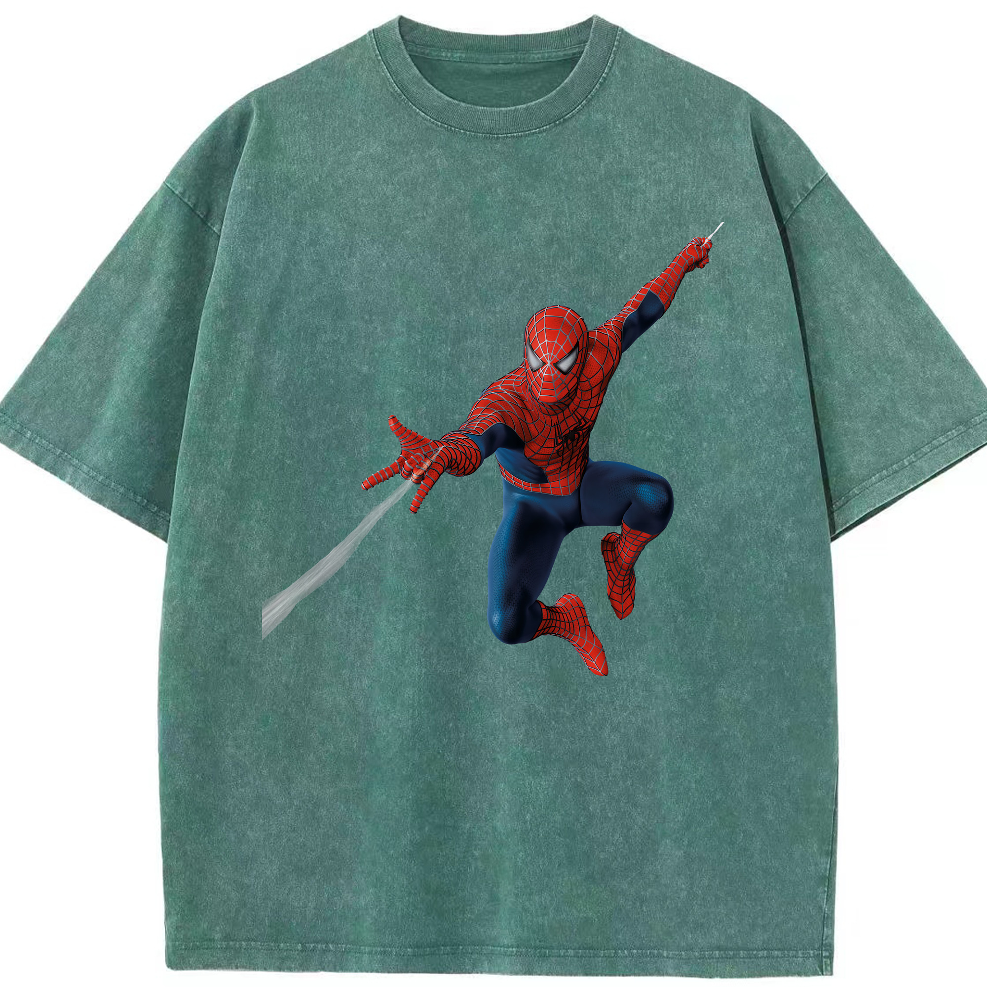 （画像用） Spider Man スパイダーマン 綿100% ヴィンテージ風 半袖Tシャツ（フロントプリント）